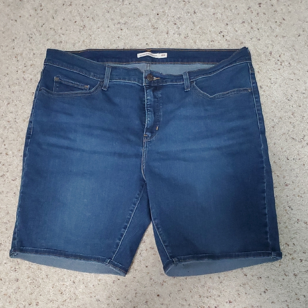 Levi's Dark Blue Denim Bermuda Shorts